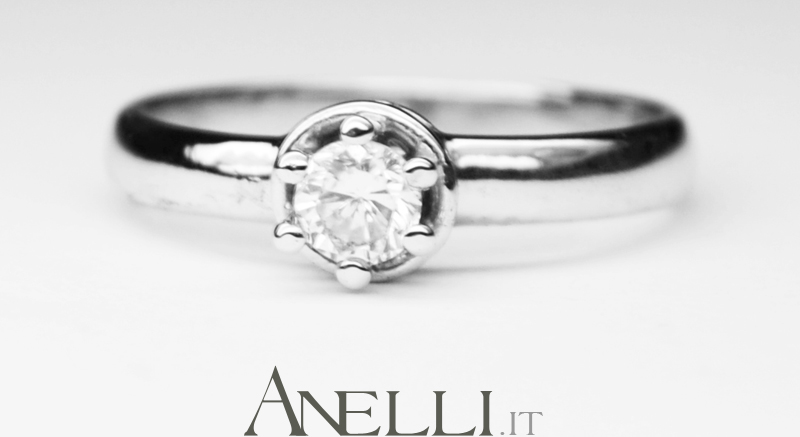 Anello Solitario 0,18 carati F-VVS1 GIA