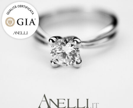 Anello solitario con Diamante di 0,70 carati (Colore F - Purezza VVS1)