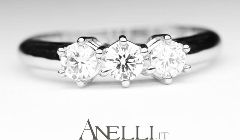 Trilogy di Diamanti 0,75 carati colore F purezza IF GIA