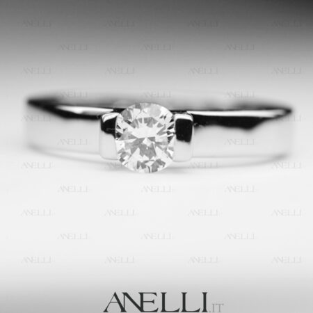 Anello 2 Griffe 0.42 carati colore D purezza VVS1