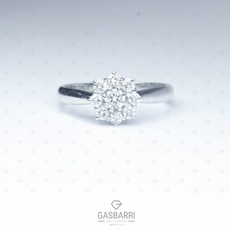 Anello a Fiore con Diamanti