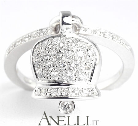 Anello campanellina bianca 0,35 ct.