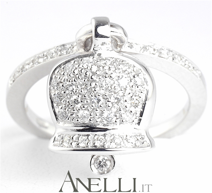 Anello campanellina bianca 0,35 ct.