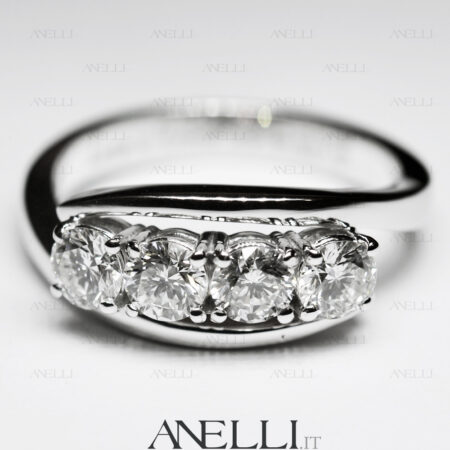 Anello con 4 Diamanti 1 Carato D-VVS1