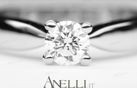 Anello con Diamante da collezione 0.38 ct D-IF