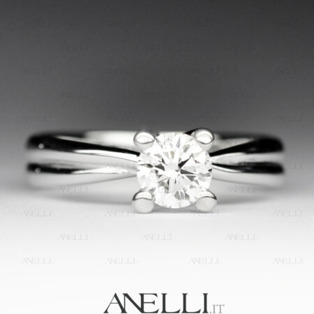 Anello con Diamante da collezione 0.45 carati D-IF