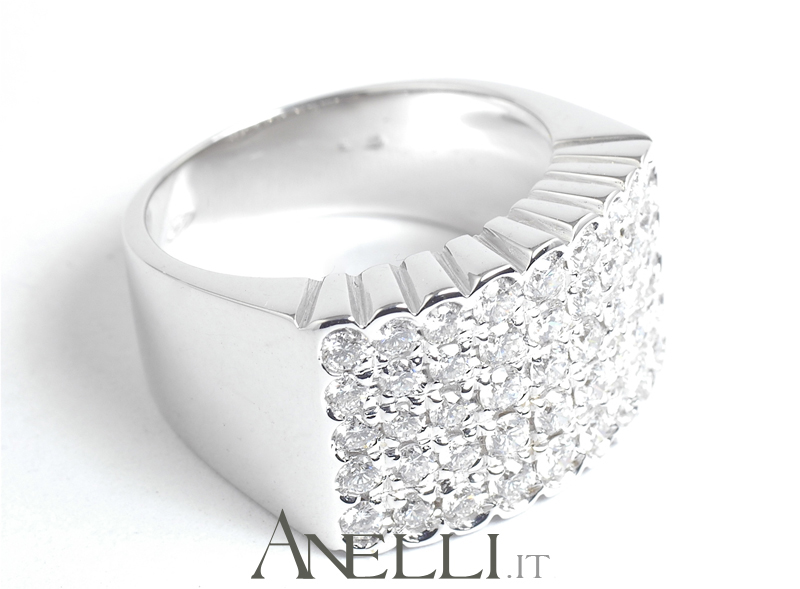 Anello con Pavè di Diamanti 1,50 carati