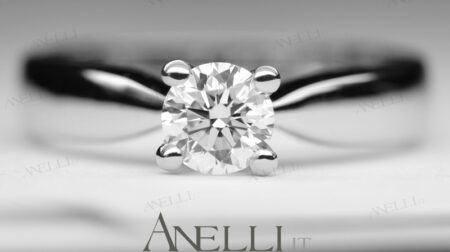 Anello Fidanzamento 0.40 Carati colore G purezza VVS1