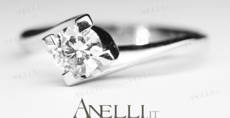 Anello Fidanzamento 0.45 carati colore D purezza VS1