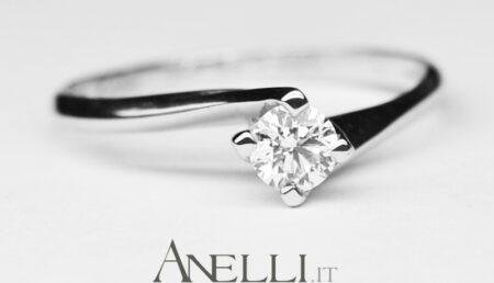 Anello Solitario 0.20 carati colore D purezza VS1 GIA