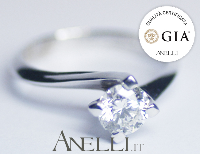 Anello Solitario 0,70 carati F-VS1 con GIA inclusa