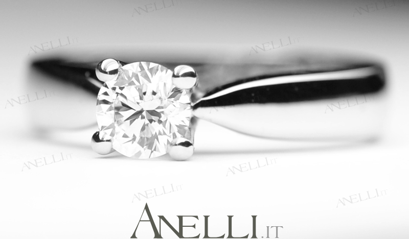 Anello Solitario Fidanzamento 0.40 carati G-IF GIA