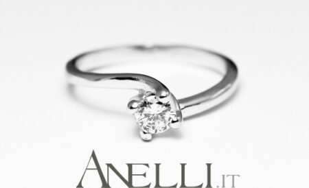 Anello Solitario Valentino 0,20 carati - Colore F - purezza massima IF