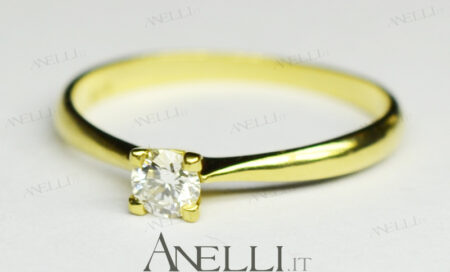 Solitario con Diamante 0.20 carati D-VS1 GIA