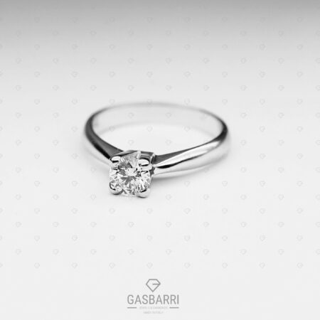 Solitario Oro Bianco Diamante 0.50 ct D-IF Triplo Excellent