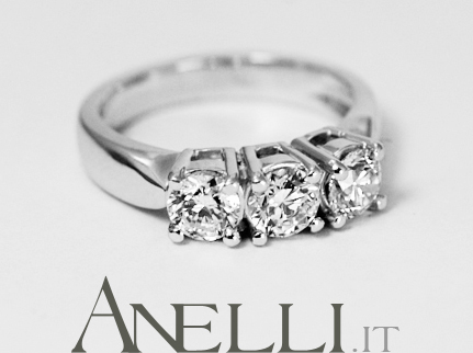 Anello trilogy da anniversario 1,20 carati (G-VS1) GIA