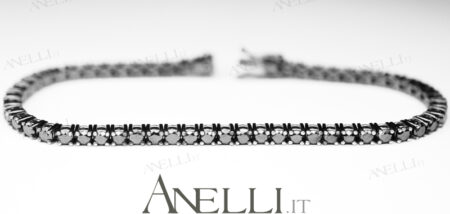Bracciale Tennis Diamanti Neri 6 Carati