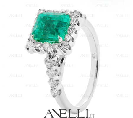 Anello Smeraldo Colombiano 3 Carati