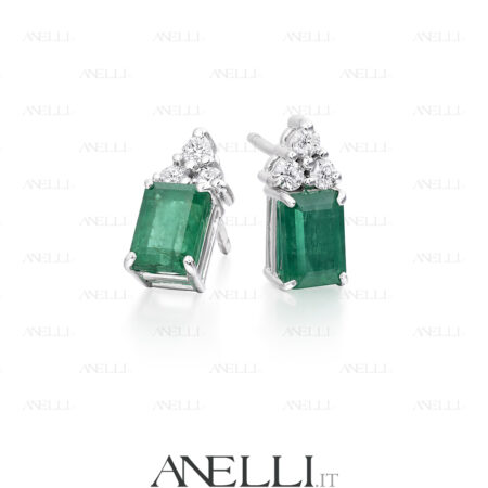 Orecchini con Smeraldi e Diamanti