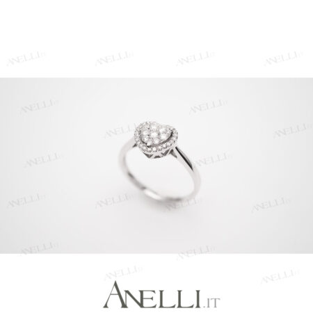 Anello a forma di Cuore con Diamanti