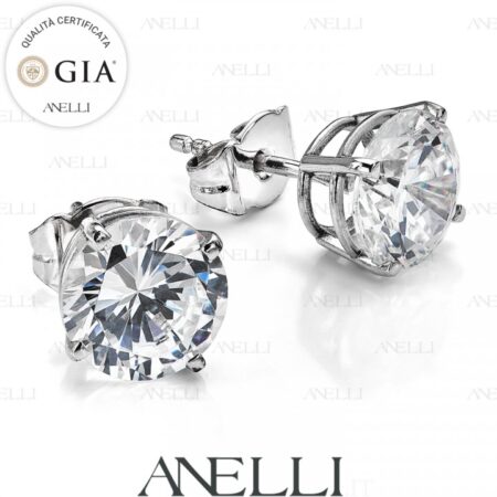 Orecchini 2 da 1 Carato F-IF con GIA