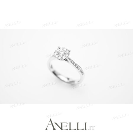 Anello da Fidanzamento con Pavé di Diamanti