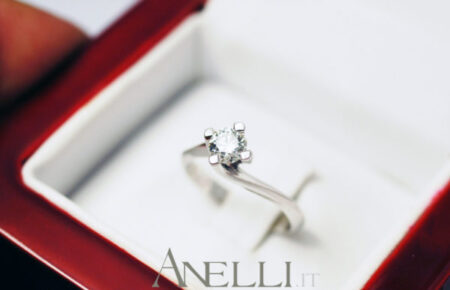 Anello Fidanzamento 0.60 F-IF Triplo Excellent GIA
