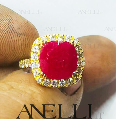 Anello Fidanzamento Rubino IGI