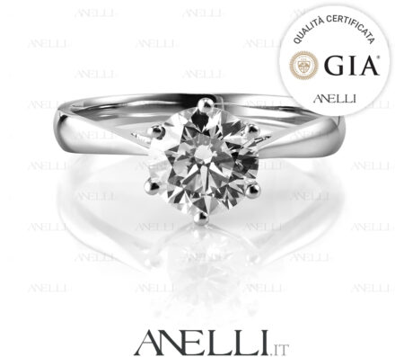 Anello Fidanzamento 1 Carato F-VS1 GIA
