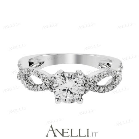 Anello Fidanzamento simbolo Infinito con GIA