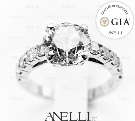 Anello Fidanzamento 3 Carati D-IF GIA