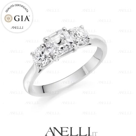 Trilogy Diamante Quadrato Asscher 2 Carati